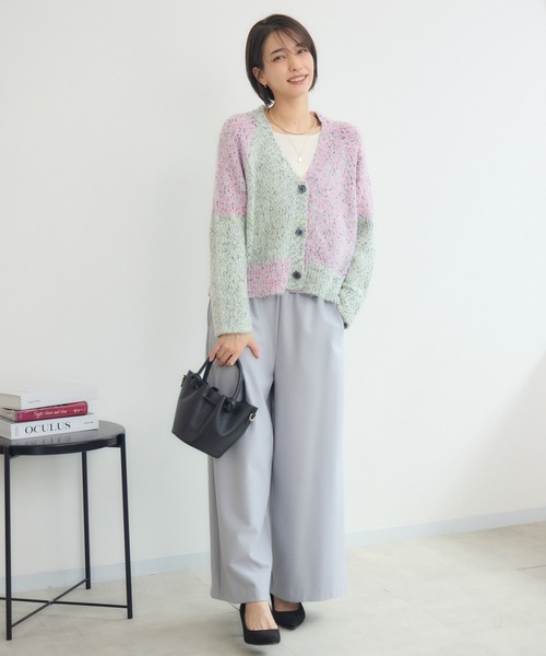 KATHARINE ROSS(キャサリンロス)の「【KATHARINE ROSS】ブレンドヤーンパネルカーディガン(カーディガン/ボレロ・レディース・パープル/ピンク・MEDIUM)」の13枚目の写真