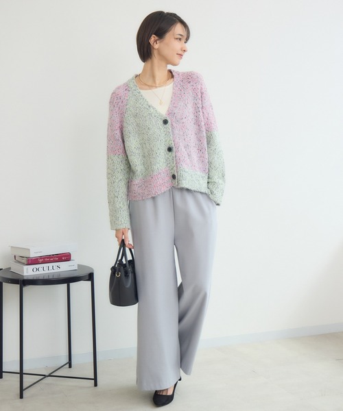 KATHARINE ROSS(キャサリンロス)の「【KATHARINE ROSS】ブレンドヤーンパネルカーディガン(カーディガン/ボレロ・レディース・パープル/ピンク・MEDIUM)」の14枚目の写真