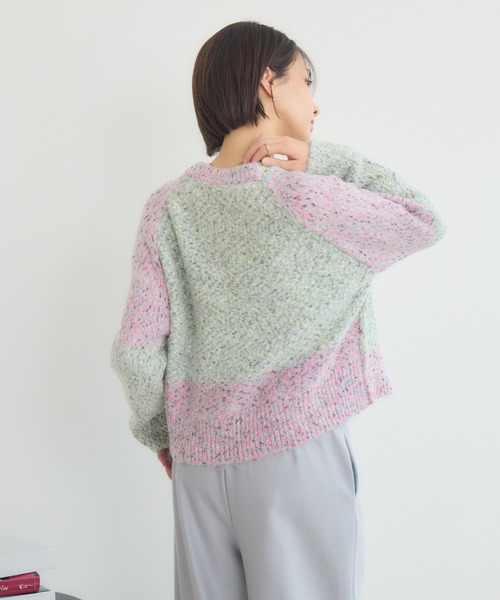 KATHARINE ROSS(キャサリンロス)の「【KATHARINE ROSS】ブレンドヤーンパネルカーディガン(カーディガン/ボレロ・レディース・パープル/ピンク・MEDIUM)」の20枚目の写真