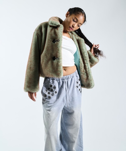 FTW（エフティダブリュー）の「F/FUR VOLUME BLOUSON（ブルゾン・レディース・ブラウン/ベージュ/ブルー・FREE）」の3枚目の写真