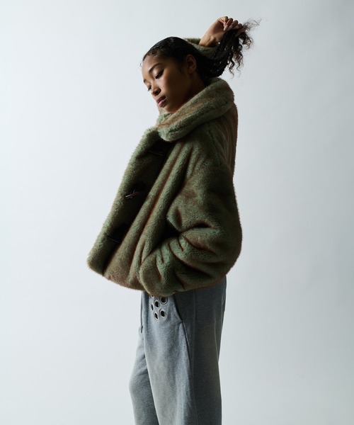 FTW（エフティダブリュー）の「F/FUR VOLUME BLOUSON（ブルゾン・レディース・ブラウン/ベージュ/ブルー・FREE）」の13枚目の写真