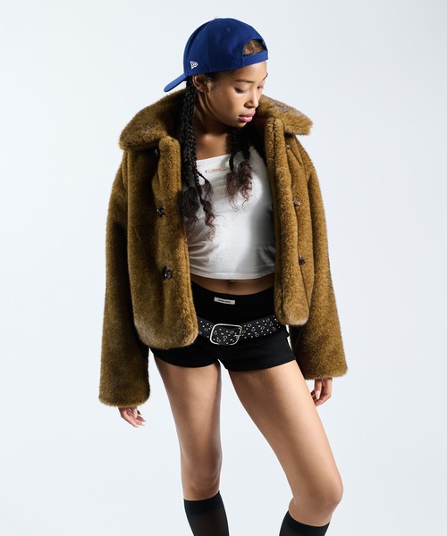 FTW（エフティダブリュー）の「F/FUR VOLUME BLOUSON（ブルゾン・レディース・ブラウン/ベージュ/ブルー・FREE）」の19枚目の写真