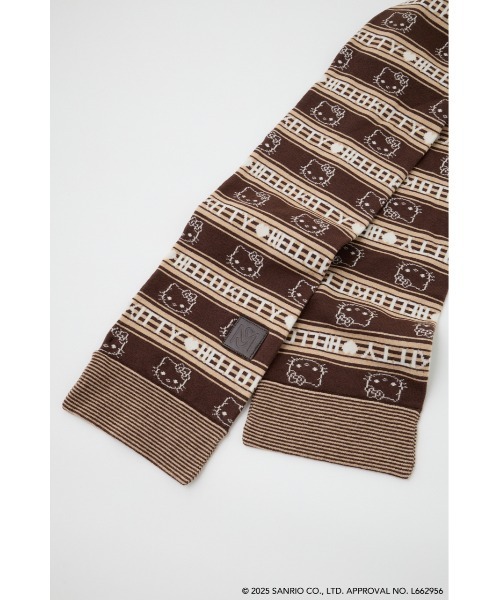 MOUSSY（マウジー）の「HELLO KITTY RETRO STRIPE ストール（ストール/ショール・レディース・ネイビー/ブラウン・FREE）」の10枚目の写真