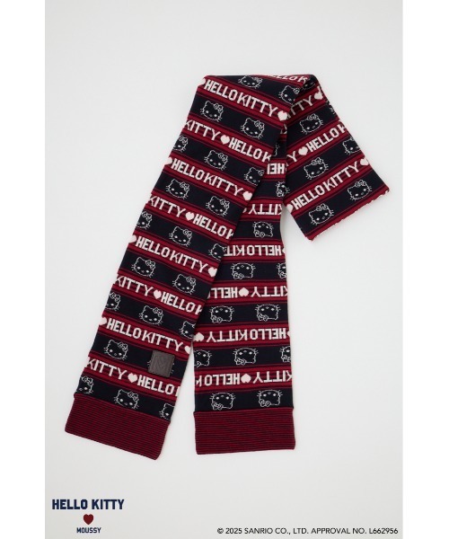 MOUSSY（マウジー）の「HELLO KITTY RETRO STRIPE ストール（ストール/ショール・レディース・ネイビー/ブラウン・FREE）」の5枚目の写真