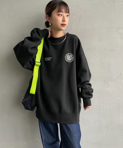 BEN DAVIS（ベンデイビス）の「【WEB限定】[BEN DAVIS/ベンデイビス] サークル刺繍ロゴ バックデザイン クルーネックスウェット（スウェット・レディース・ライトグレー/ブラウン/ブラック・M/L/XL）」の11枚目の写真