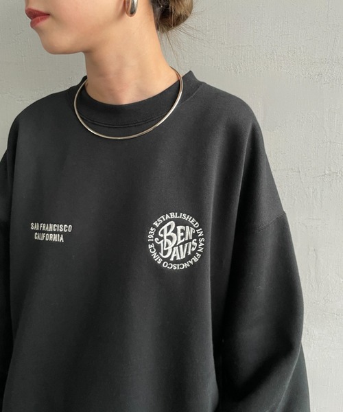 BEN DAVIS（ベンデイビス）の「【WEB限定】[BEN DAVIS/ベンデイビス] サークル刺繍ロゴ バックデザイン クルーネックスウェット（スウェット・レディース・ライトグレー/ブラウン/ブラック・M/L/XL）」の17枚目の写真