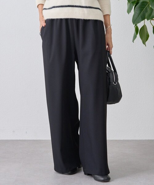 新品タグ付き BEARDSLEY リネン混ジャガードウエストリブパンツ BEARDSLEY（ビアズリー）の「リネン混ジャガードウエストリブパンツ