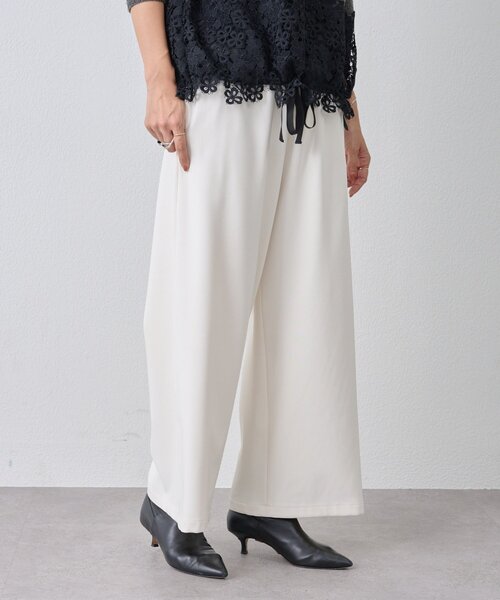 BEARDSLEY(ビアズリー)の「裏起毛ウエストリブパンツ(その他パンツ・レディース・ブラック/キャメル/ホワイト・0/2/1)」の7枚目の写真