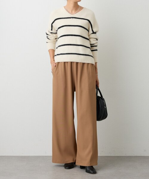 BEARDSLEY(ビアズリー)の「裏起毛ウエストリブパンツ(その他パンツ・レディース・ブラック/キャメル/ホワイト・0/2/1)」の21枚目の写真
