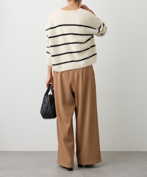 BEARDSLEY(ビアズリー)の「裏起毛ウエストリブパンツ(その他パンツ・レディース・ブラック/キャメル/ホワイト・0/2/1)」の19枚目の写真