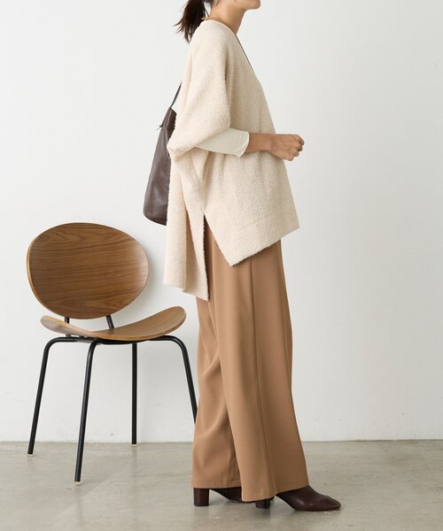 BEARDSLEY(ビアズリー)の「裏起毛ウエストリブパンツ(その他パンツ・レディース・ブラック/キャメル/ホワイト・0/2/1)」の14枚目の写真