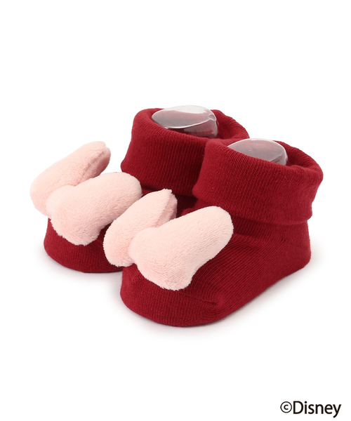 petit main（プティマイン）の「【Disney】モチーフリボンカップソックス（ベビーシューズ/ベビーソックス・キッズ・レッド/ライトグレー/アイボリー・9-11cm/11-13cm）」の3枚目の写真
