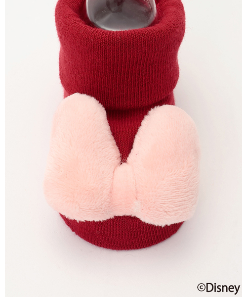 petit main（プティマイン）の「【Disney】モチーフリボンカップソックス（ベビーシューズ/ベビーソックス・キッズ・レッド/ライトグレー/アイボリー・9-11cm/11-13cm）」の5枚目の写真