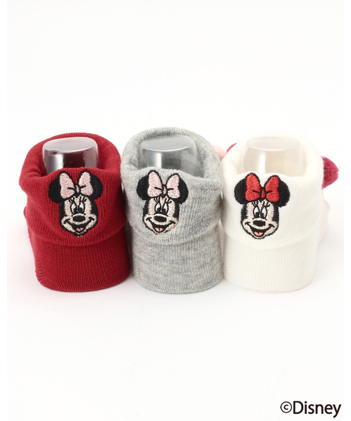 petit main（プティマイン）の「【Disney】モチーフリボンカップソックス（ベビーシューズ/ベビーソックス・キッズ・レッド/ライトグレー/アイボリー・9-11cm/11-13cm）」の6枚目の写真