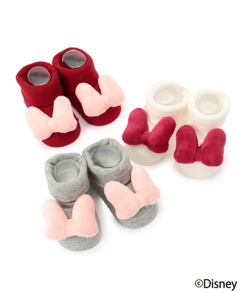 petit main（プティマイン）の「【Disney】モチーフリボンカップソックス（ベビーシューズ/ベビーソックス・キッズ・レッド/ライトグレー/アイボリー・9-11cm/11-13cm）」の8枚目の写真
