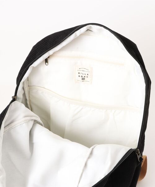 BILLABONG(ビラボン)の「BILLABONG レディース 24E653502-SCHOOLS OU バックパック/リュック 【2025年秋冬モデル】 @autumn/ビラボンコーデュロイリュック(バックパック/リュック・レディース・ブラック・FREE)」の8枚目の写真