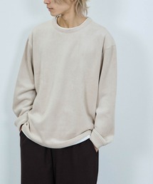 NAVY トロリカットモール フェイクレイヤードクルーネック
