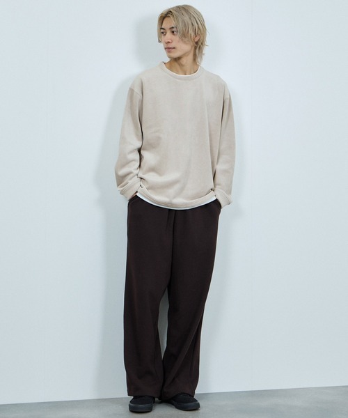 NAVY(ネイビー)の「NAVY トロリカットモール フェイクレイヤードクルーネック(ニット/セーター・メンズ・ベージュ/チャコールグレー/ブルー系/オリーブ・XL/L/M/S)」の6枚目の写真