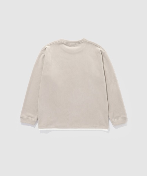 NAVY(ネイビー)の「NAVY トロリカットモール フェイクレイヤードクルーネック(ニット/セーター・メンズ・ベージュ/チャコールグレー/ブルー系/オリーブ・XL/L/M/S)」の17枚目の写真