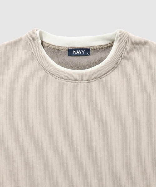 NAVY(ネイビー)の「NAVY トロリカットモール フェイクレイヤードクルーネック(ニット/セーター・メンズ・ベージュ/チャコールグレー/ブルー系/オリーブ・XL/L/M/S)」の18枚目の写真