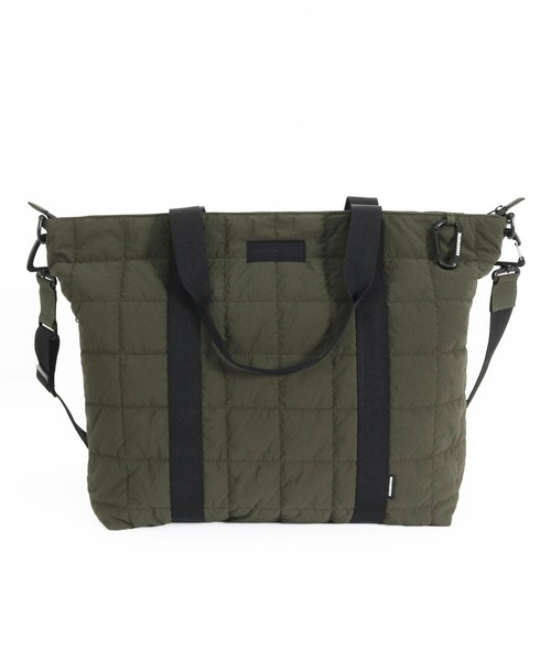 ADAM PATEK（アダムパテック）の「【RES】【ADAMPATEK】square quilt shoulder tote bag/スクエアキルトビッグショルダートートバッグ（トートバッグ・メンズ・カーキ/グレー/ブラック・FREE）」の7枚目の写真