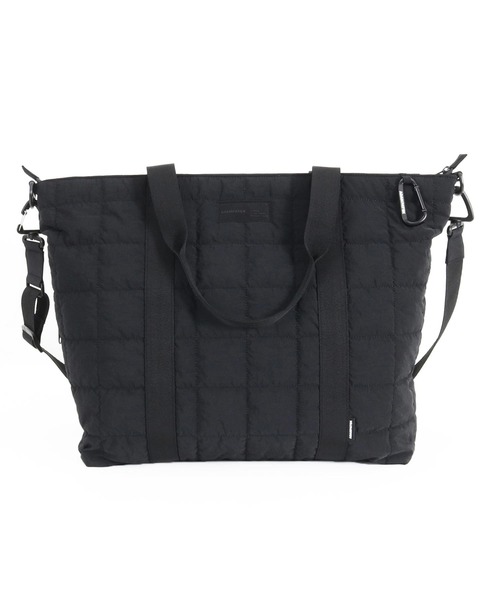 ADAM PATEK（アダムパテック）の「【RES】【ADAMPATEK】square quilt shoulder tote bag/スクエアキルトビッグショルダートートバッグ（トートバッグ・メンズ・カーキ/グレー/ブラック・FREE）」の9枚目の写真