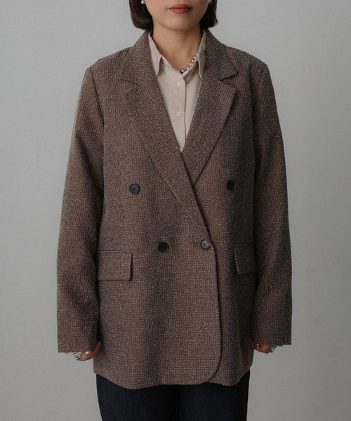 Floran（フローラン）の「ツイードテーラードジャケット（テーラードジャケット・レディース・ブラック/ブラウン・FREE）」の16枚目の写真