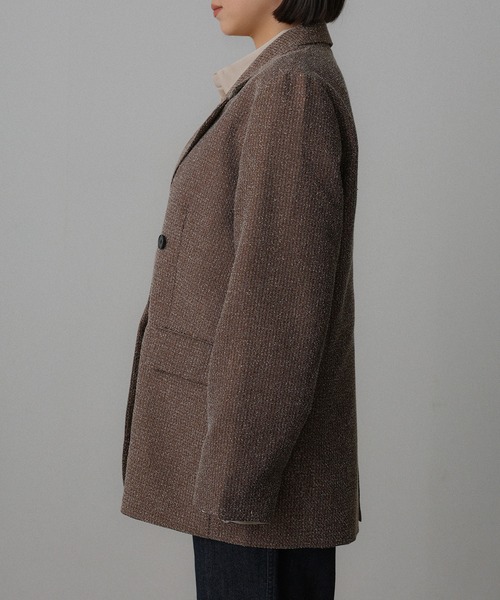 Floran（フローラン）の「ツイードテーラードジャケット（テーラードジャケット・レディース・ブラック/ブラウン・FREE）」の17枚目の写真