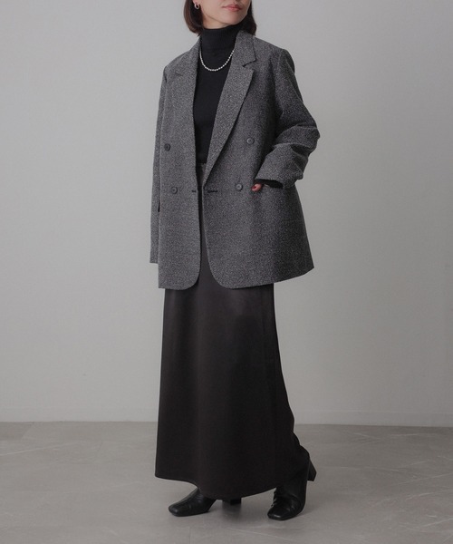 Floran（フローラン）の「ツイードテーラードジャケット（テーラードジャケット・レディース・ブラック/ブラウン・FREE）」の3枚目の写真