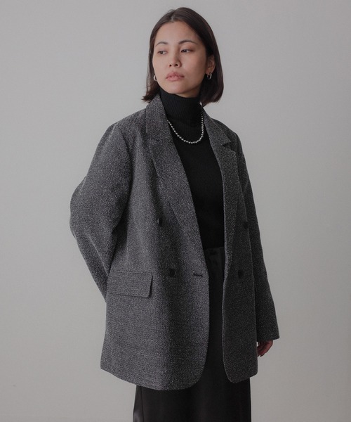 Floran（フローラン）の「ツイードテーラードジャケット（テーラードジャケット・レディース・ブラック/ブラウン・FREE）」の7枚目の写真