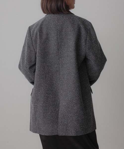 Floran（フローラン）の「ツイードテーラードジャケット（テーラードジャケット・レディース・ブラック/ブラウン・FREE）」の6枚目の写真