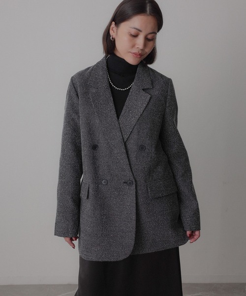 Floran（フローラン）の「ツイードテーラードジャケット（テーラードジャケット・レディース・ブラック/ブラウン・FREE）」の11枚目の写真