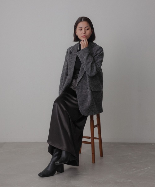 Floran（フローラン）の「ツイードテーラードジャケット（テーラードジャケット・レディース・ブラック/ブラウン・FREE）」の12枚目の写真