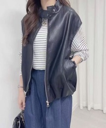 sorule（ソルレ）の「フェイクレザーハイネックベスト（その他アウター）」