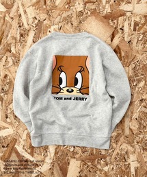 Tom＆Jerry（トムアンドジェリー）の「【TOM&JERRY/トム＆ジェリー】綿タッチ裏起毛　ピリング防止加工　バックプリント オーバーサイズトレーナー（スウェット・キッズ）」
