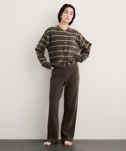 Healthknit(ヘルスニット)の「【Healthknit/ヘルスニット】Silky Mole Knit Pants/セットアップ対応(その他パンツ・レディース・ブラウン系その他2/チャコールグレー・FREE)」の4枚目の写真
