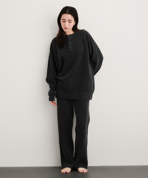 Healthknit(ヘルスニット)の「【Healthknit/ヘルスニット】Silky Mole Knit Pants/セットアップ対応(その他パンツ・レディース・ブラウン系その他2/チャコールグレー・FREE)」の6枚目の写真