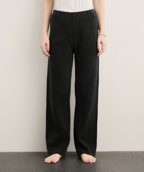 Healthknit(ヘルスニット)の「【Healthknit/ヘルスニット】Silky Mole Knit Pants/セットアップ対応(その他パンツ・レディース・ブラウン系その他2/チャコールグレー・FREE)」の7枚目の写真