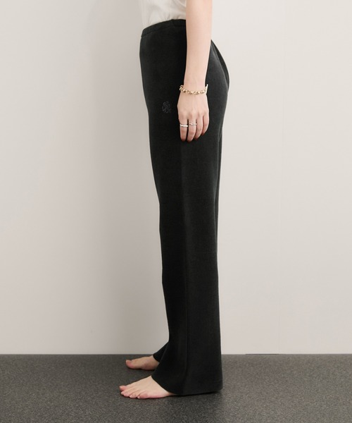 Healthknit(ヘルスニット)の「【Healthknit/ヘルスニット】Silky Mole Knit Pants/セットアップ対応(その他パンツ・レディース・ブラウン系その他2/チャコールグレー・FREE)」の8枚目の写真