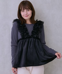 petit main LIEN | 【親子リンク】ドッキングフリルチュニック(シャツ/ブラウス)