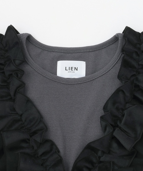 petit main LIEN（プティマインリアン）の「【親子リンク】ドッキングフリルチュニック（シャツ/ブラウス・レディース・ブラック/ピンク・F）」の8枚目の写真