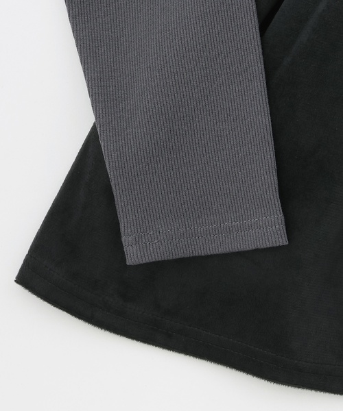 petit main LIEN（プティマインリアン）の「【親子リンク】ドッキングフリルチュニック（シャツ/ブラウス・レディース・ブラック/ピンク・F）」の9枚目の写真