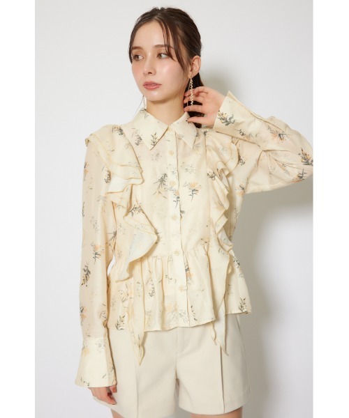 rienda(リエンダ)の「2WAYフリルフラワーブラウス 秋服 冬服(シャツ/ブラウス・レディース・イエロー系その他・FREE)」の2枚目の写真