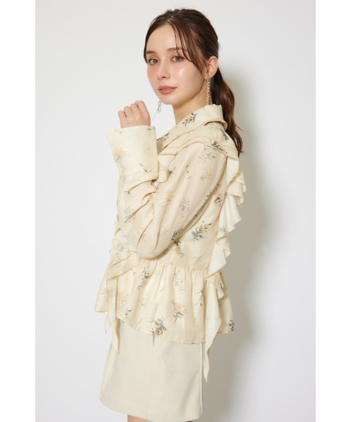 rienda(リエンダ)の「2WAYフリルフラワーブラウス 秋服 冬服(シャツ/ブラウス・レディース・イエロー系その他・FREE)」の3枚目の写真