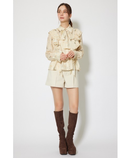 rienda(リエンダ)の「2WAYフリルフラワーブラウス 秋服 冬服(シャツ/ブラウス・レディース・イエロー系その他・FREE)」の5枚目の写真