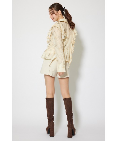 セール】2WAYフリルフラワーブラウス 秋服 冬服（シャツ/ブラウス