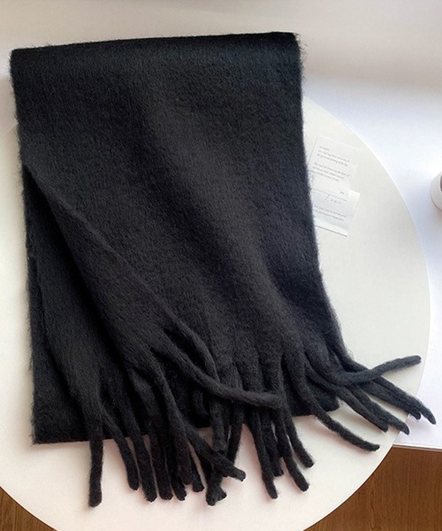 セール】カラーアソートビッグストール/マフラー/フリンジ ボリューム