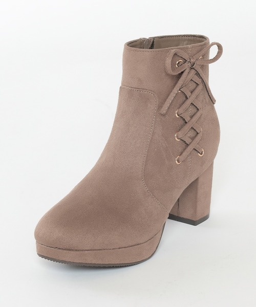 Honeys(ハニーズ)の「サイドレースアップブーツ(ブーツ・レディース・グレイッシュベージュ/ブラウン/ブラック・LL/L/S/M)」の19枚目の写真