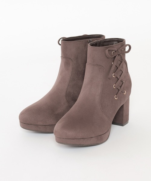 Honeys(ハニーズ)の「サイドレースアップブーツ(ブーツ・レディース・グレイッシュベージュ/ブラウン/ブラック・LL/L/S/M)」の21枚目の写真