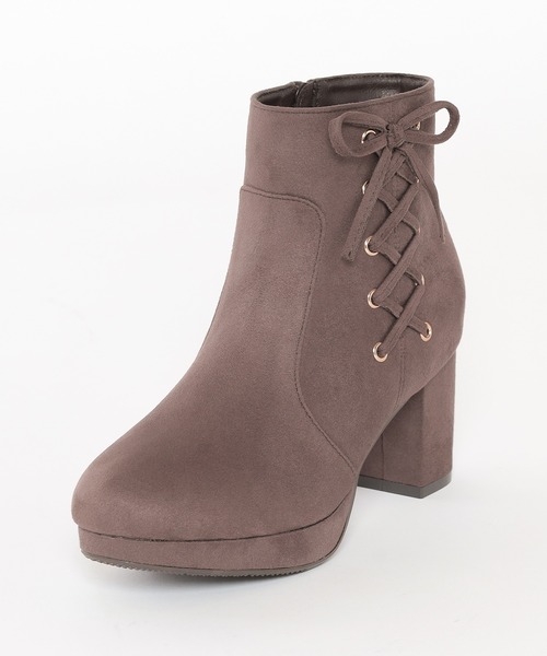 Honeys(ハニーズ)の「サイドレースアップブーツ(ブーツ・レディース・グレイッシュベージュ/ブラウン/ブラック・LL/L/S/M)」の22枚目の写真